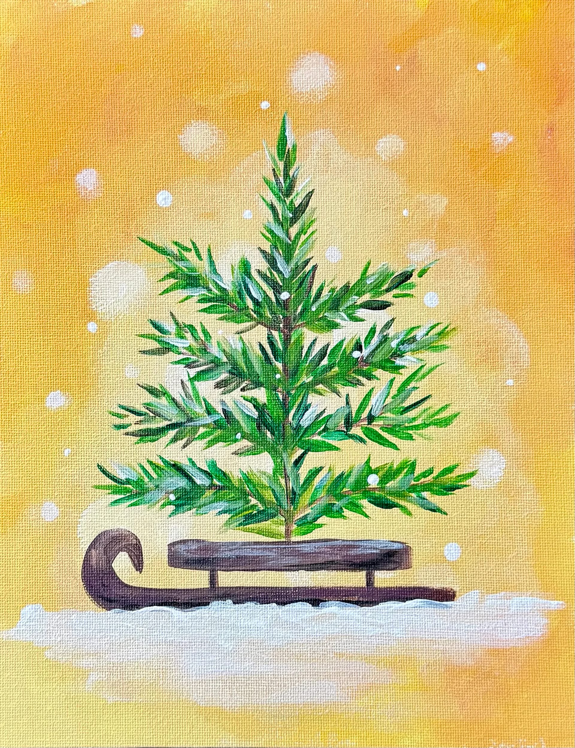 Snowy Tree Sled