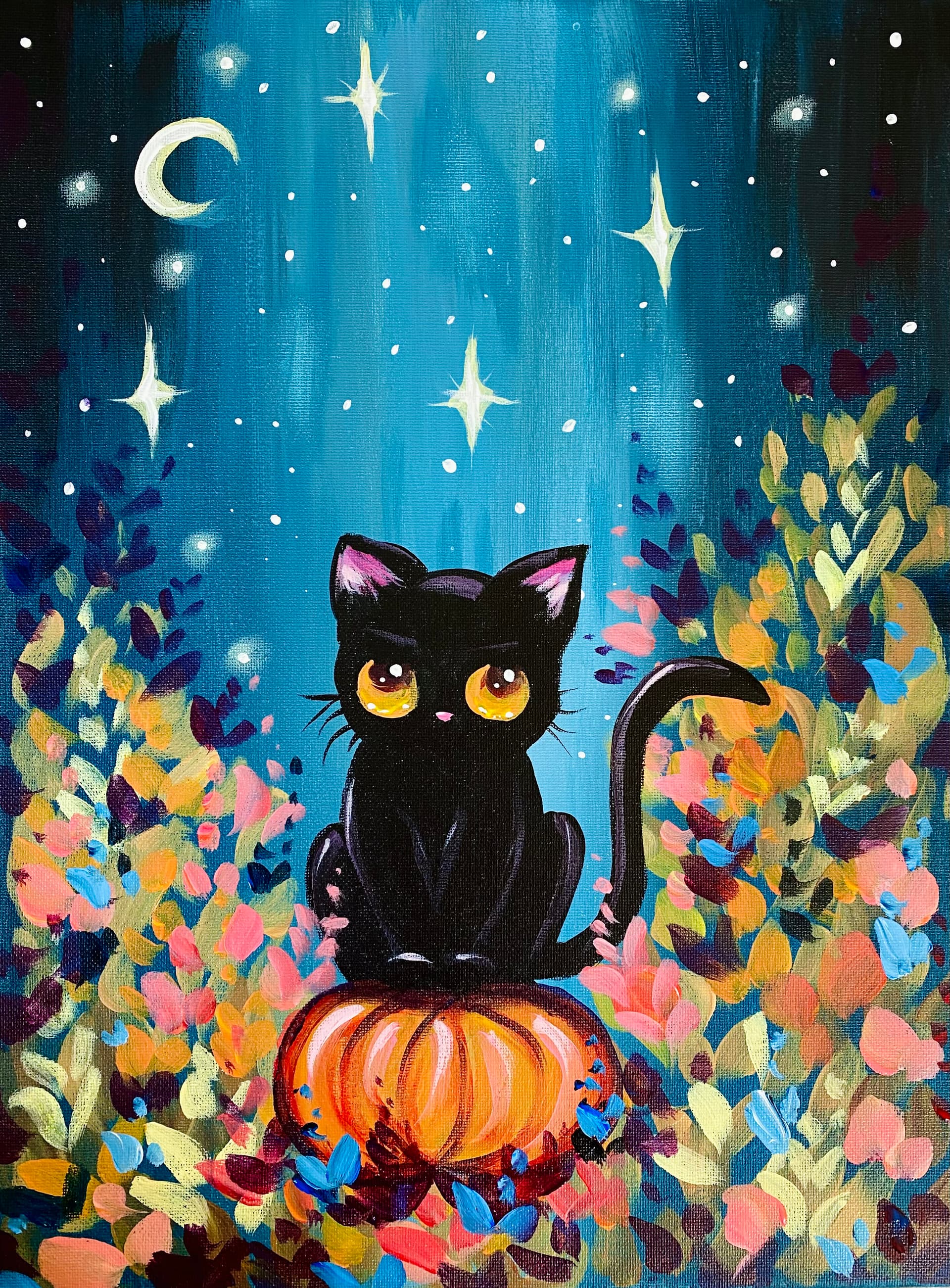 Pumpkin Garden Cat