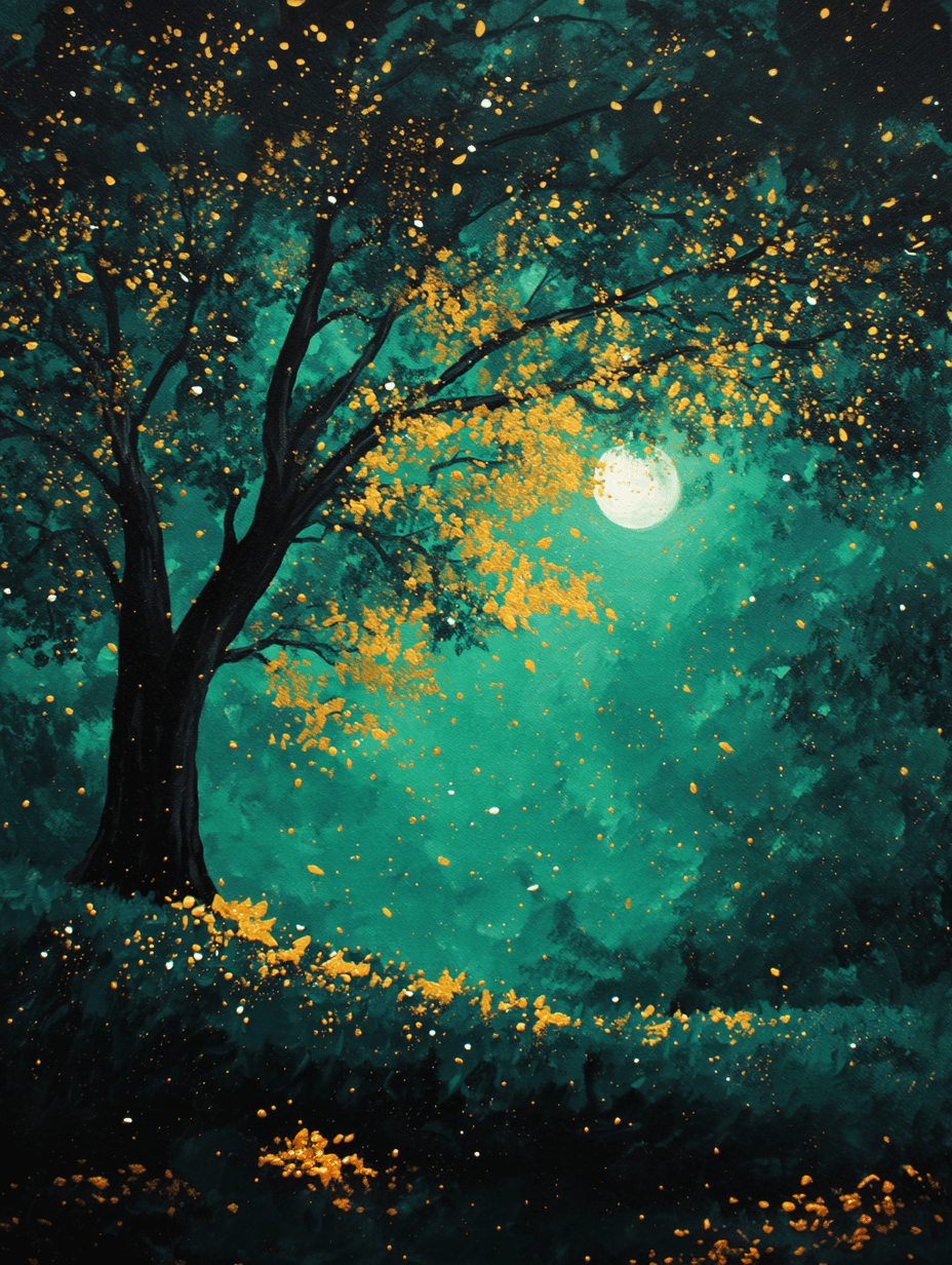 Emerald Night Skies - Gold Paint Included