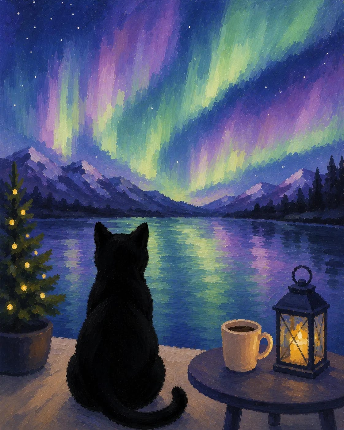 Northern Lights Cat