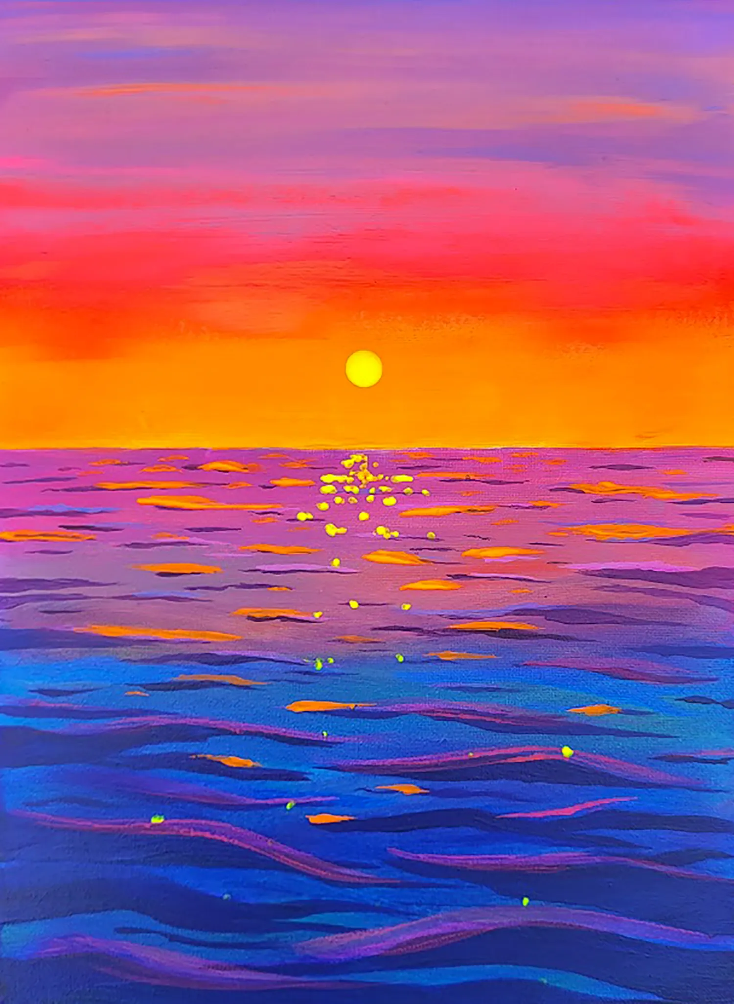 Candy Neon Ocean Sunset