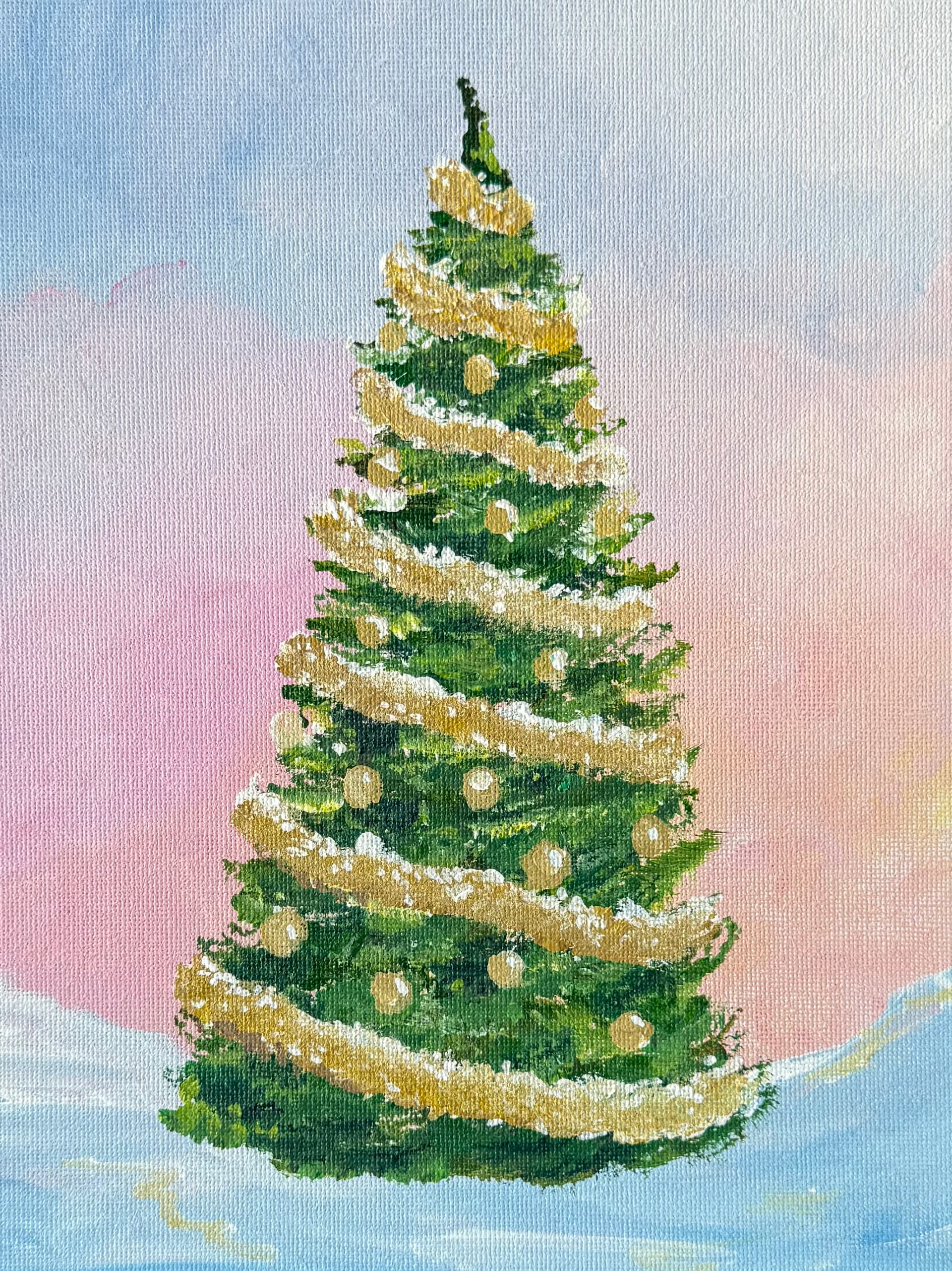 Frosty Golden Garland
