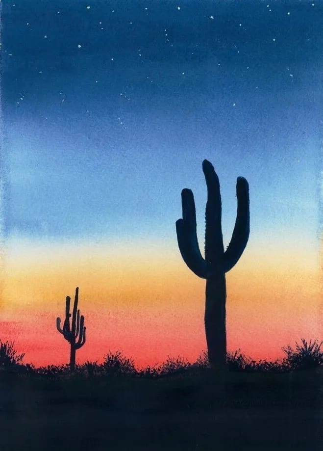 Cactus sunset 2