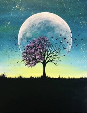 Wind Swept Dawn - Paint Nite event in San Jose, CA