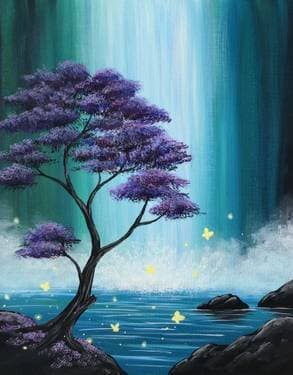 Butterfly Falls - Paint Nite event in Encino, CA