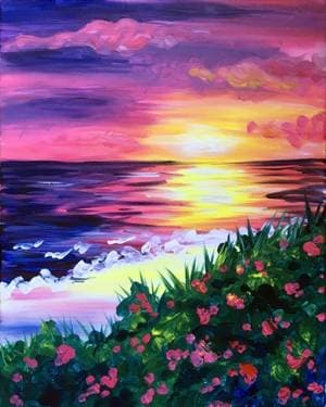 Blooming Sunset - Paint Nite event in San Jose, CA