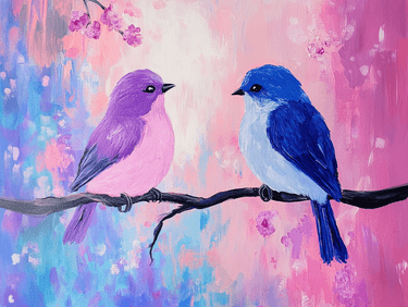 Birds of a Feather Partner Painting - Paint Nite event in San Jose, CA
