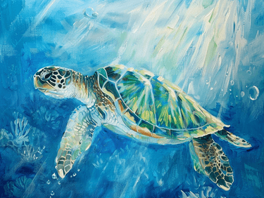 Crush The Sea Turtle - Paint Nite event in San Jose, CA