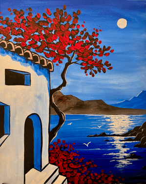 Mediterranean Evening - Paint Nite event in San Jose, CA